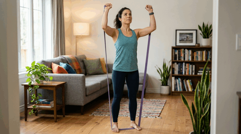 Press de hombros con banda