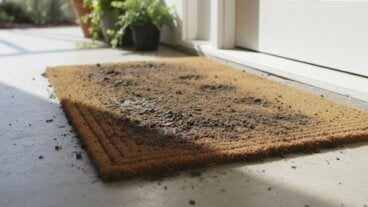 Cómo hacer una limpieza profunda al felpudo de la entrada sin usar lavadora