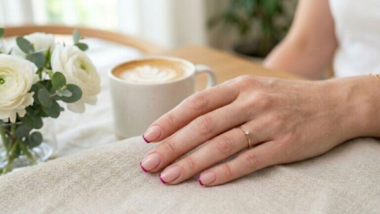 Manicura micro francesa