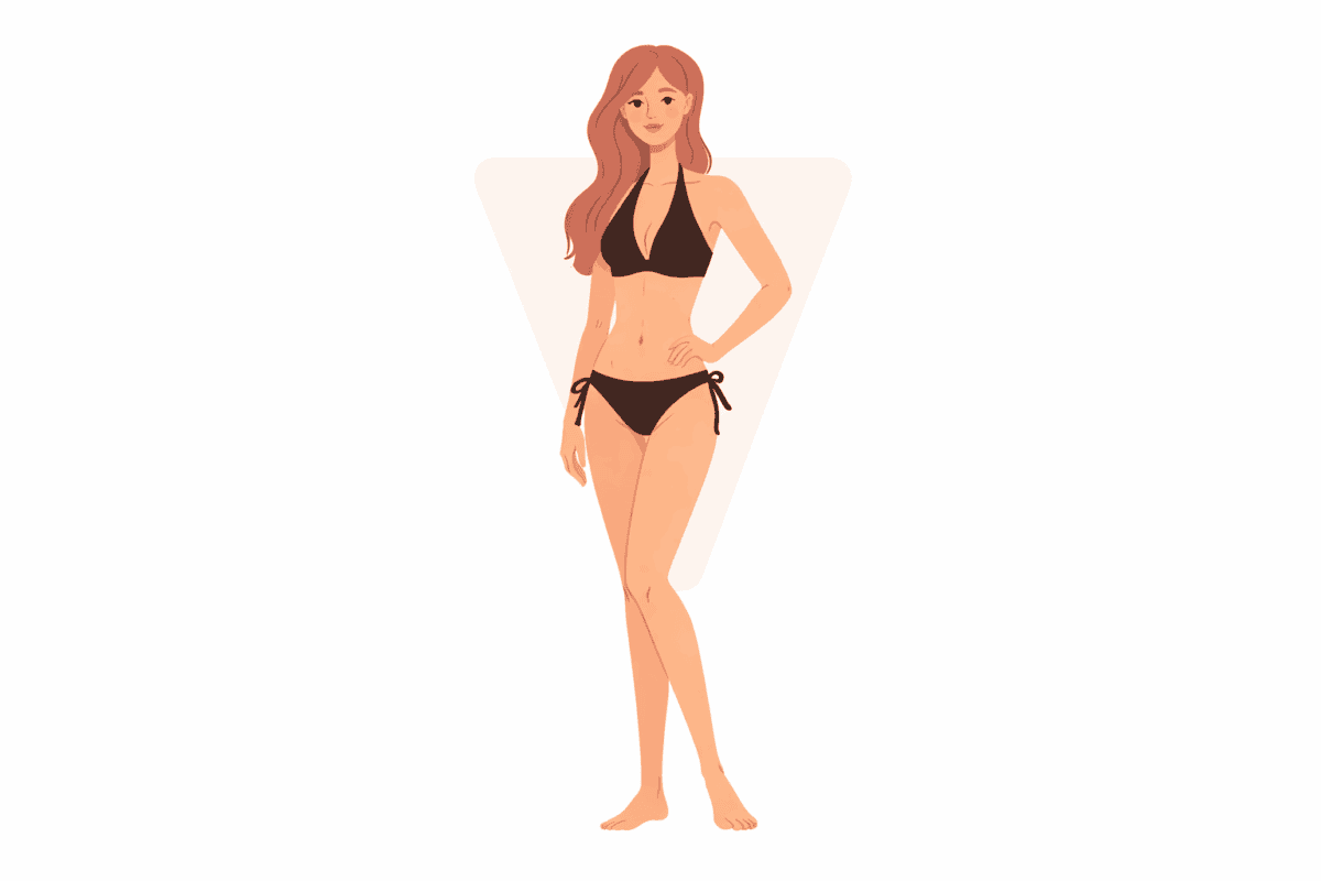 Bikini para un cuerpo con silueta de triángulo invertido