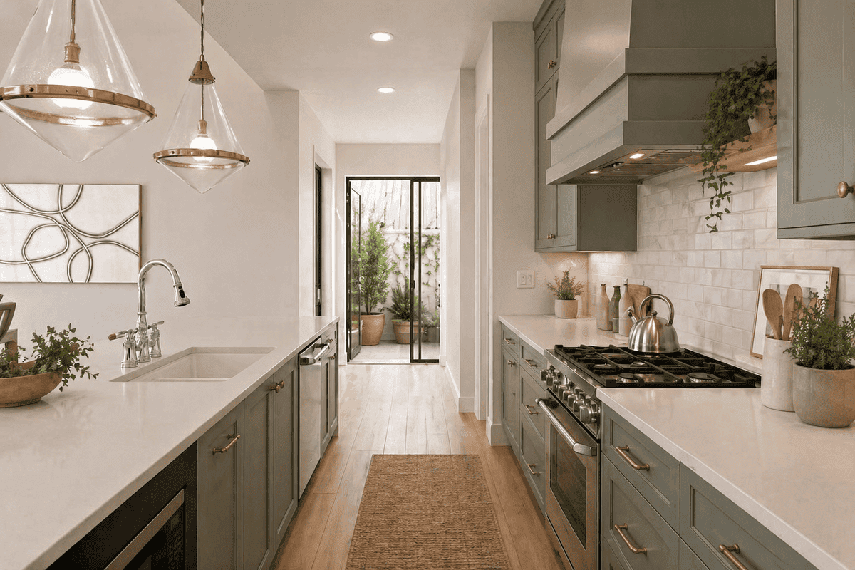 Cocina tipo galería en paralelo