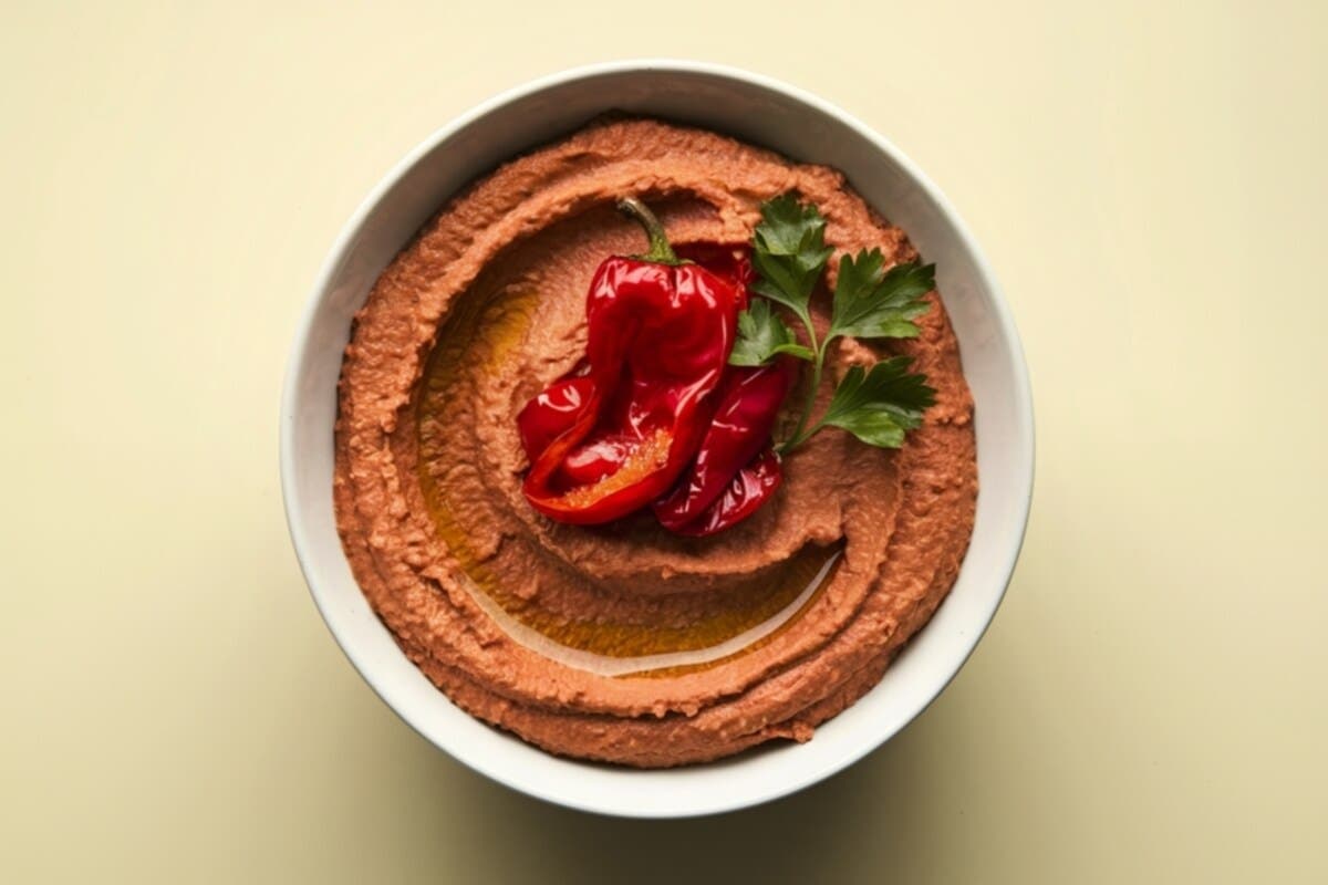 Hummus ahumado con pimiento