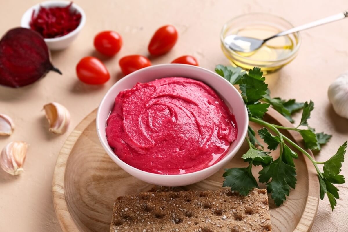 Hummus de remolacha