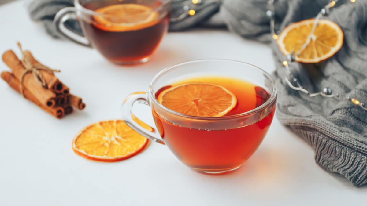 Infusión de canela con cáscara de naranja