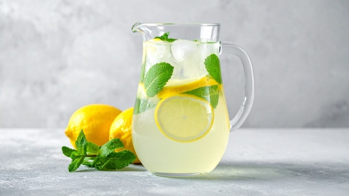 Limonada suave con menta