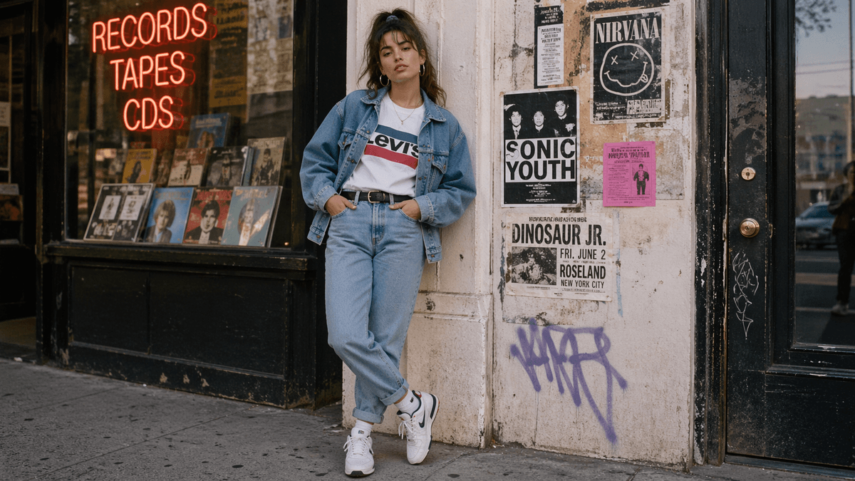 Look con ropa estilo 90