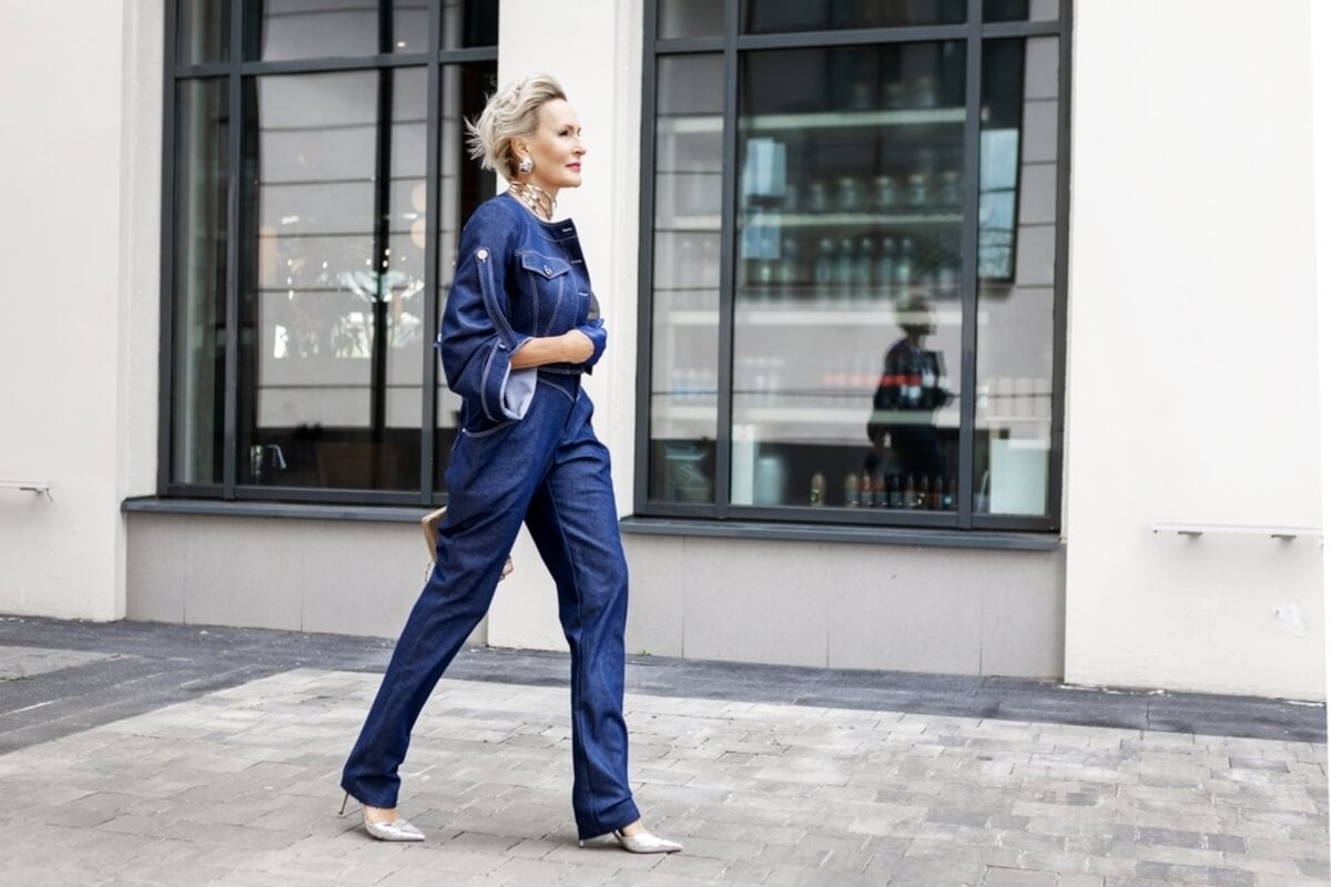 Pantalón largo con un calzado de punta afilada