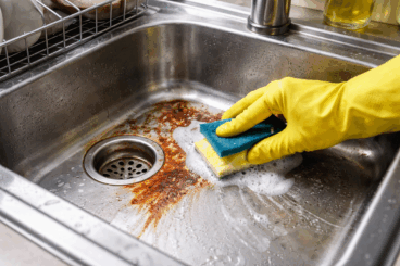 ¿Manchas de óxido en el fregadero de acero inoxidabe? Así las quitas sin rayarlo