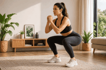 7 variaciones de sentadilla para entrenar piernas y glúteos en casa sin equipos