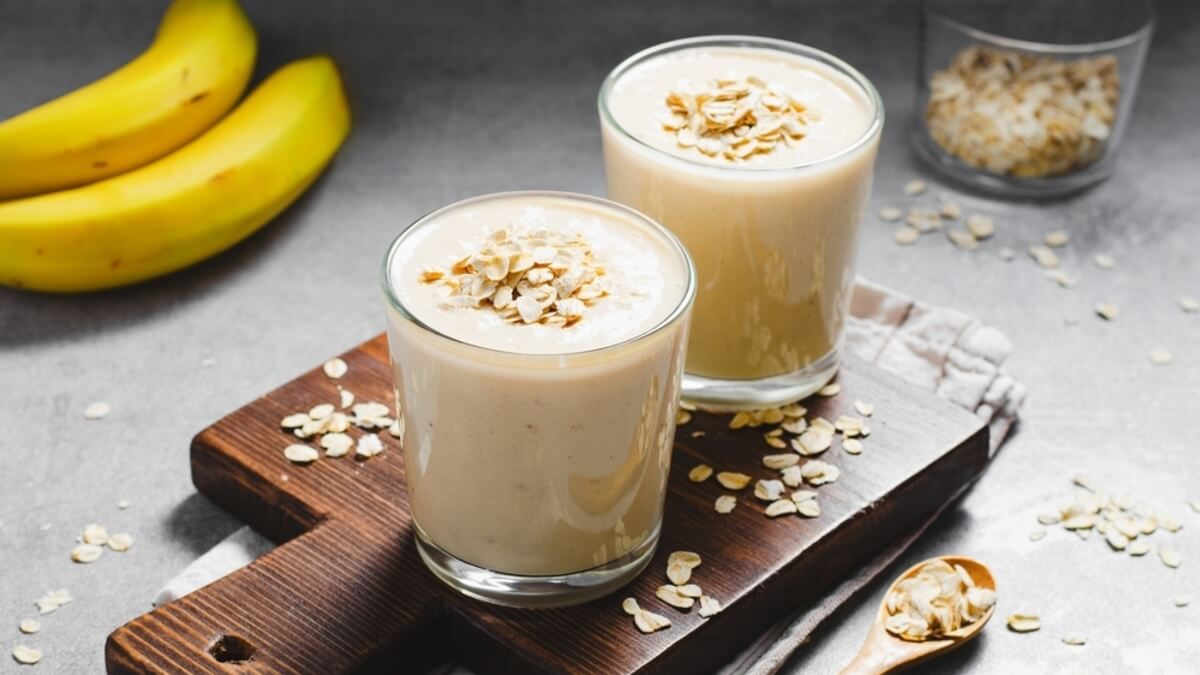 Smoothie con plátano y avena