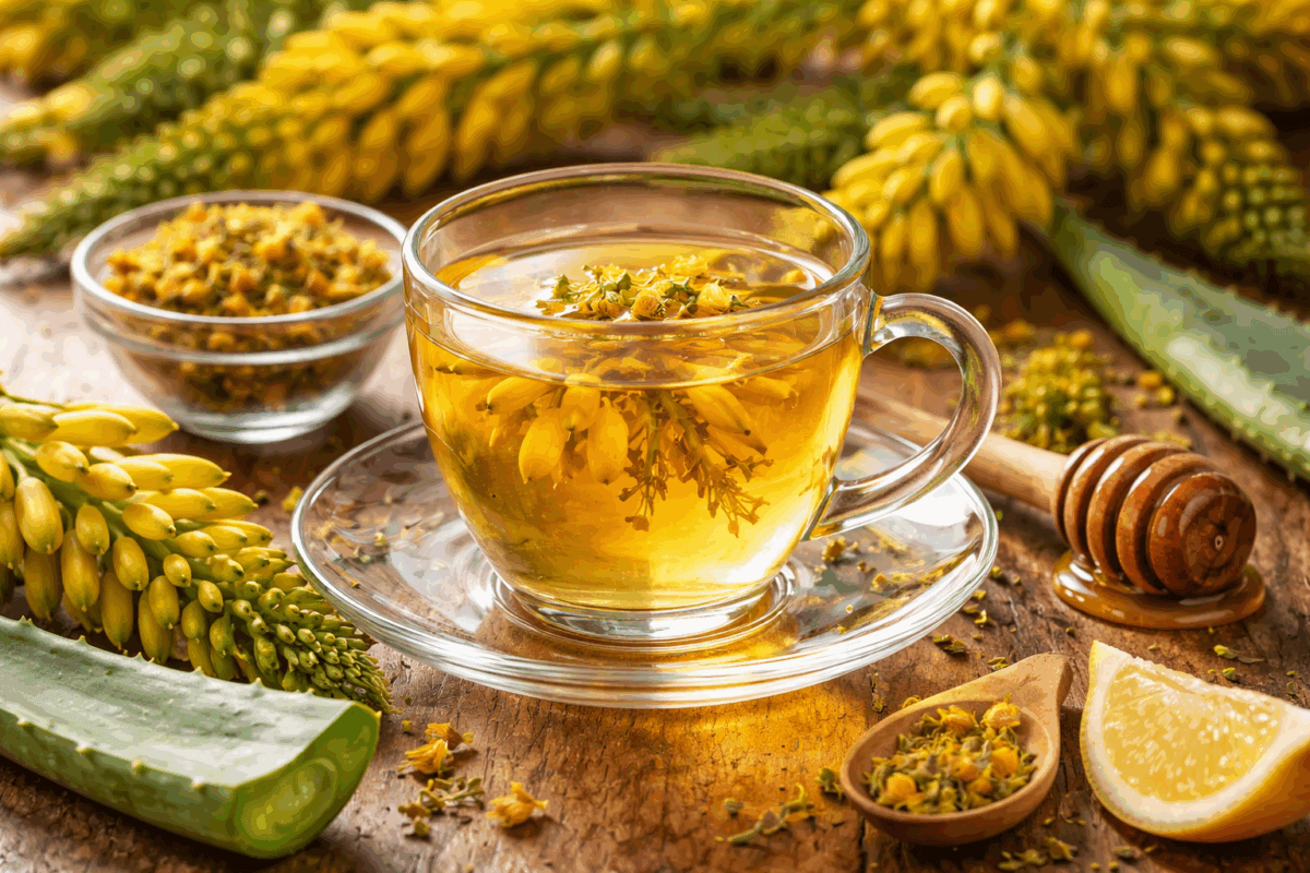 Té de flor de sábila