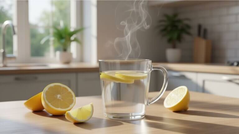 Agua caliente con limón