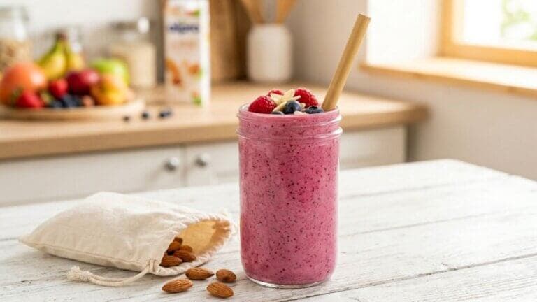 Smoothie con leche de almendras
