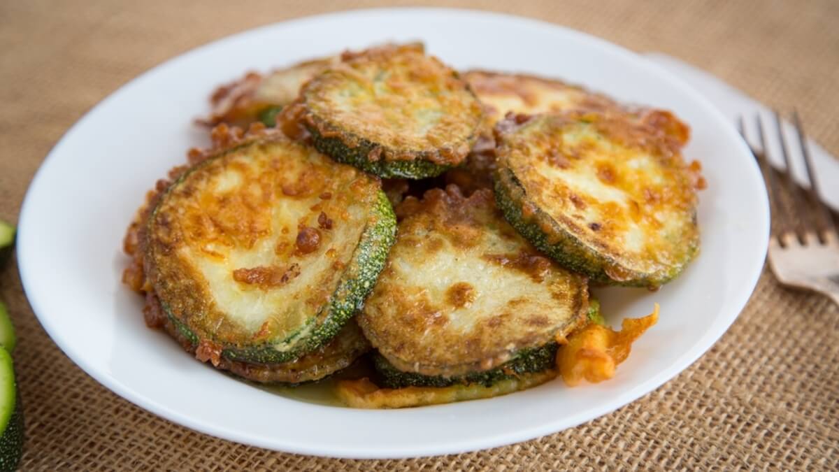 Calabacín gratinado con queso