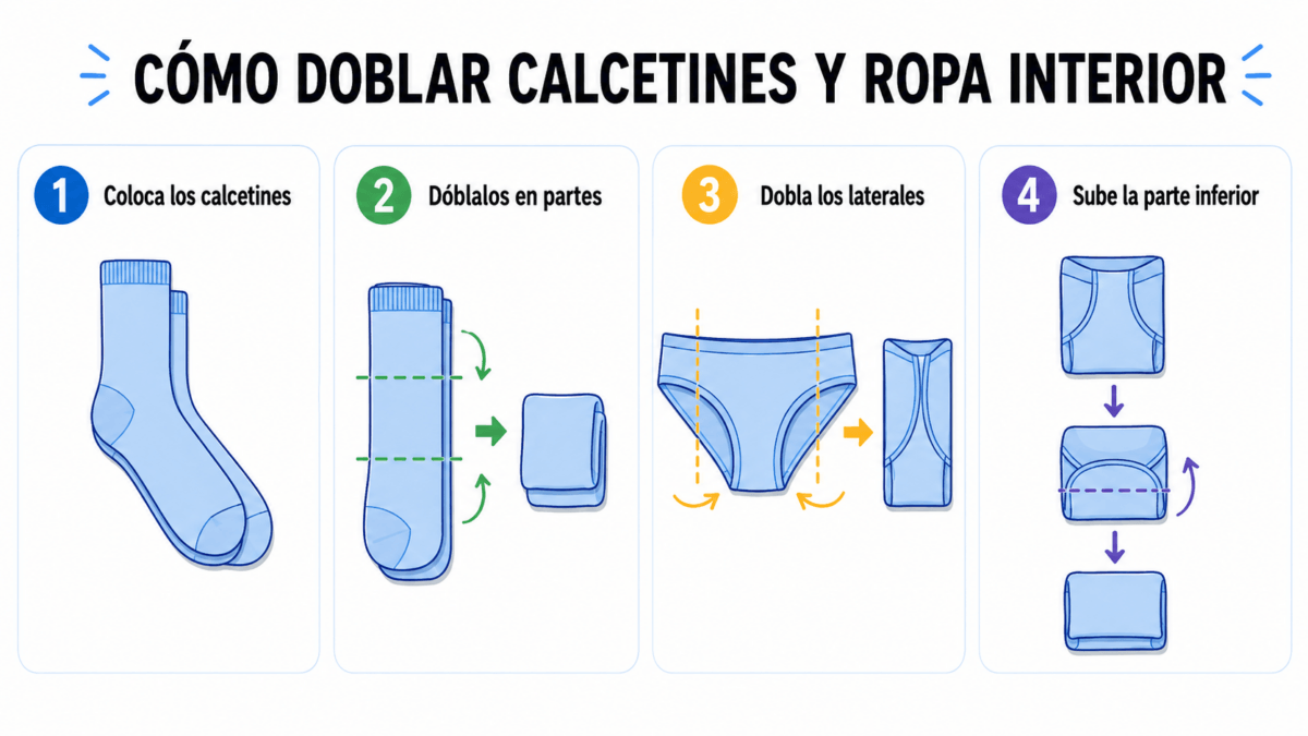 Cómo doblar la ropa interior