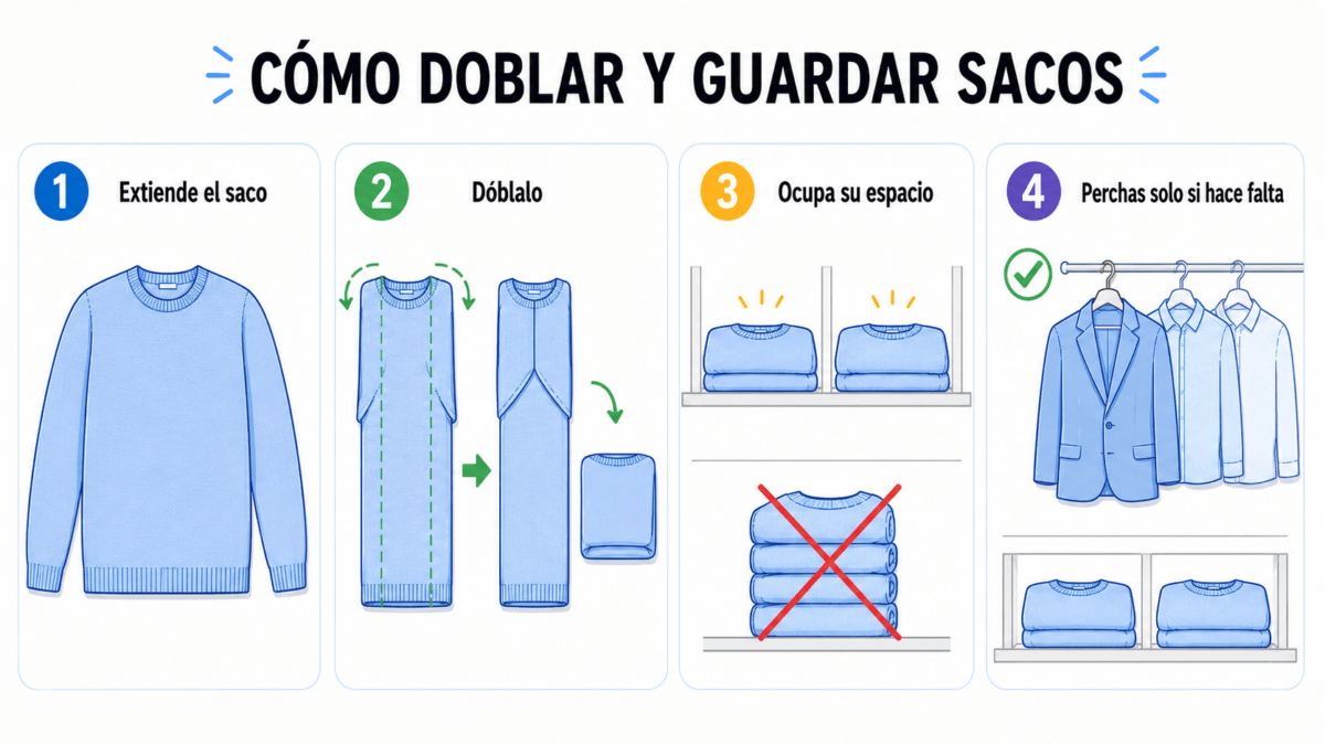 Cómo guardar sacos y tejidos