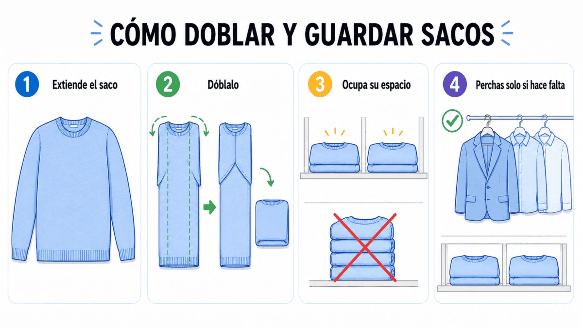 Cómo guardar sacos y tejidos