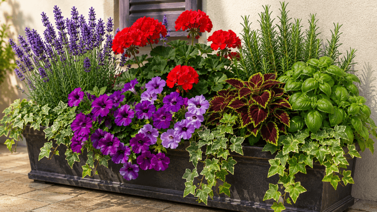 Cómo hacer un diseño floral en jardinera: 7 plantas que aportan color y equilibrio