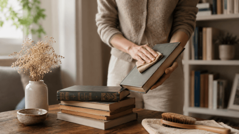 Limpia tus libros sin estropearlos: guía simple paso a paso