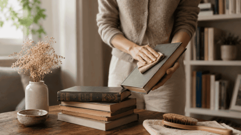 Limpia tus libros sin estropearlos: guía simple paso a paso