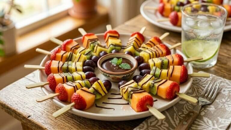 Brochetas de frutas