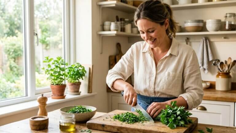 Cómo cortar hierbas frescas sin que se oxiden: trucos de cocina que cambian tu plato
