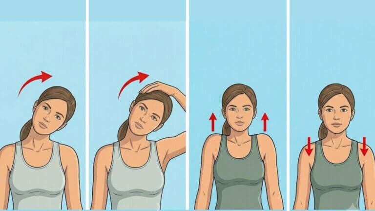 Estiramientos de cuello y trapecio