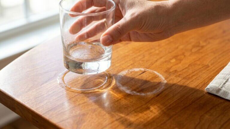 Cómo quitar las marcas de vasos de una mesa barnizada sin dañar el acabado