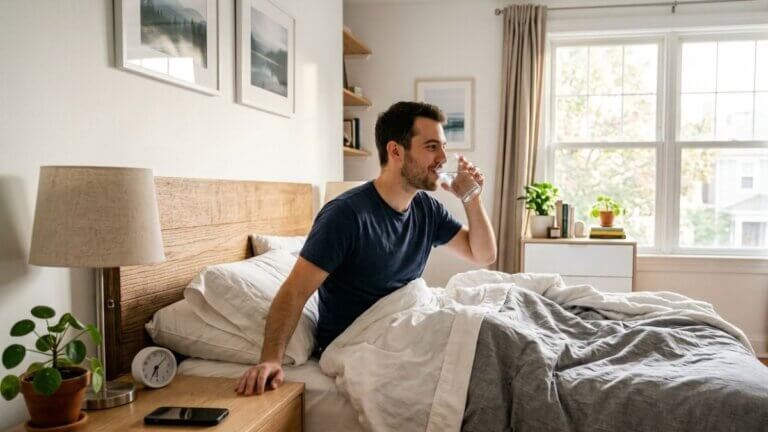 Un vaso junto a la cama: el gesto nocturno que hace más fácil empezar la mañana