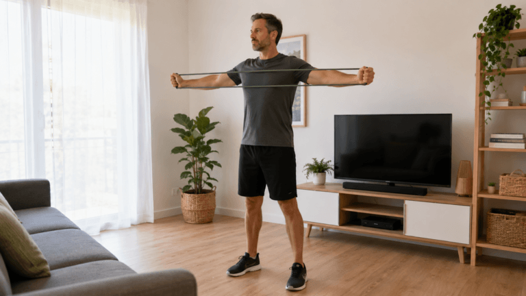 Pecho tonificado en casa: 5 ejercicios con bandas elásticas que funcionan