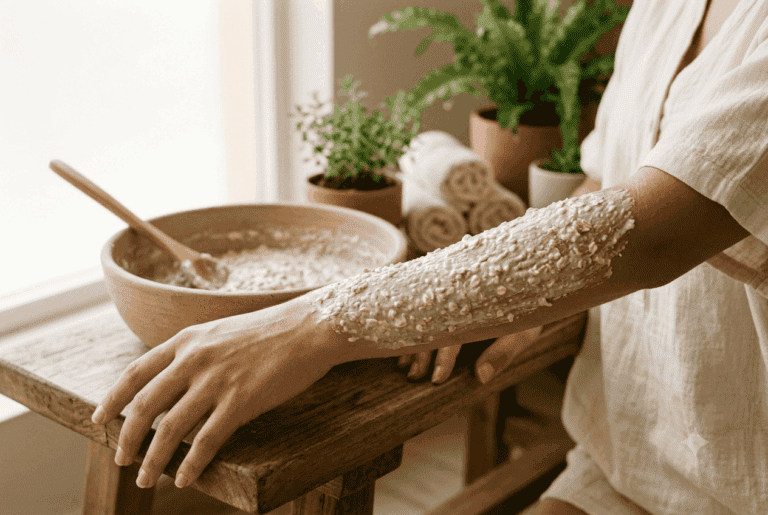 Cómo usar avena en un baño o compresa para un cuidado corporal reconfortante