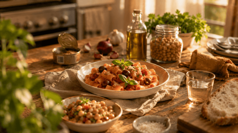 Cenas rápidas con despensa básica que no saben a comida de emergencia