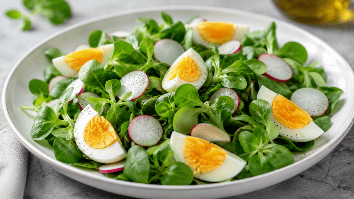 Ensalada con huevo duro