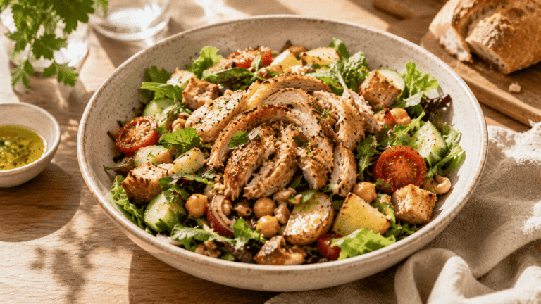 Pollo asado sobrante: cómo convertirlo en una ensalada tibia sin que quede seco