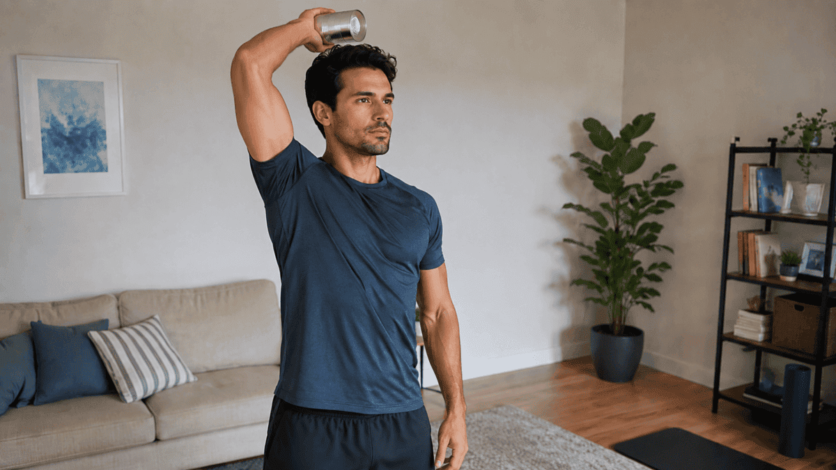 Extensión de tríceps con lata
