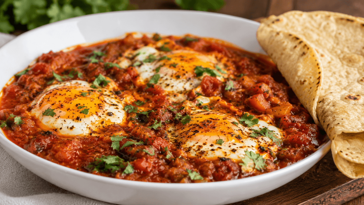 Huevos con salsa de tomate