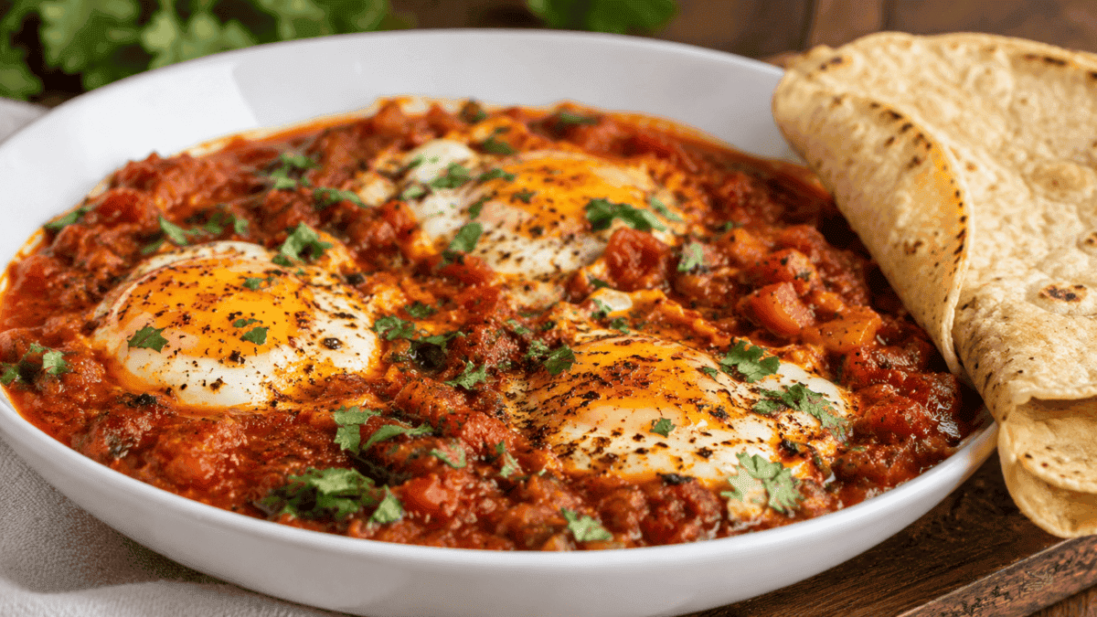 Huevos con salsa de tomate