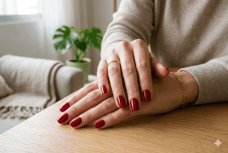 ¿Quieres uñas más elegantes? 5 ideas de manicuras cortas en tono cereza