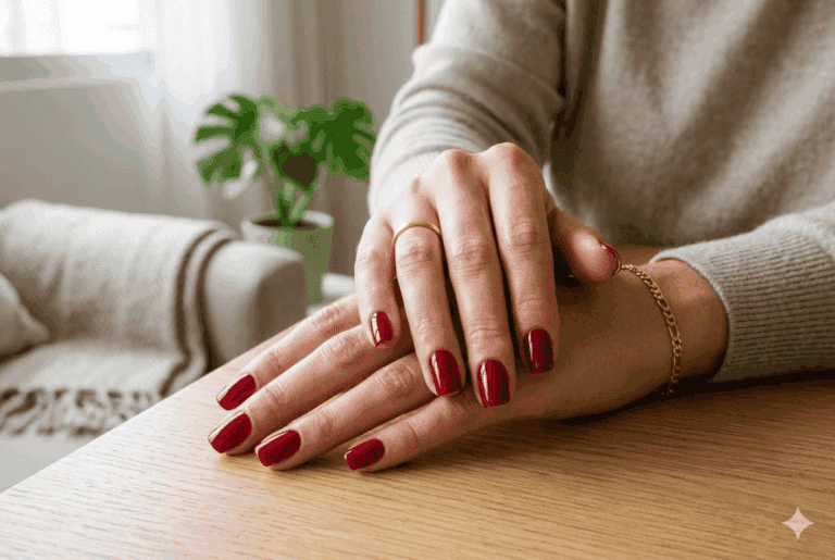 ¿Quieres uñas más elegantes? 5 ideas de manicuras cortas en tono cereza
