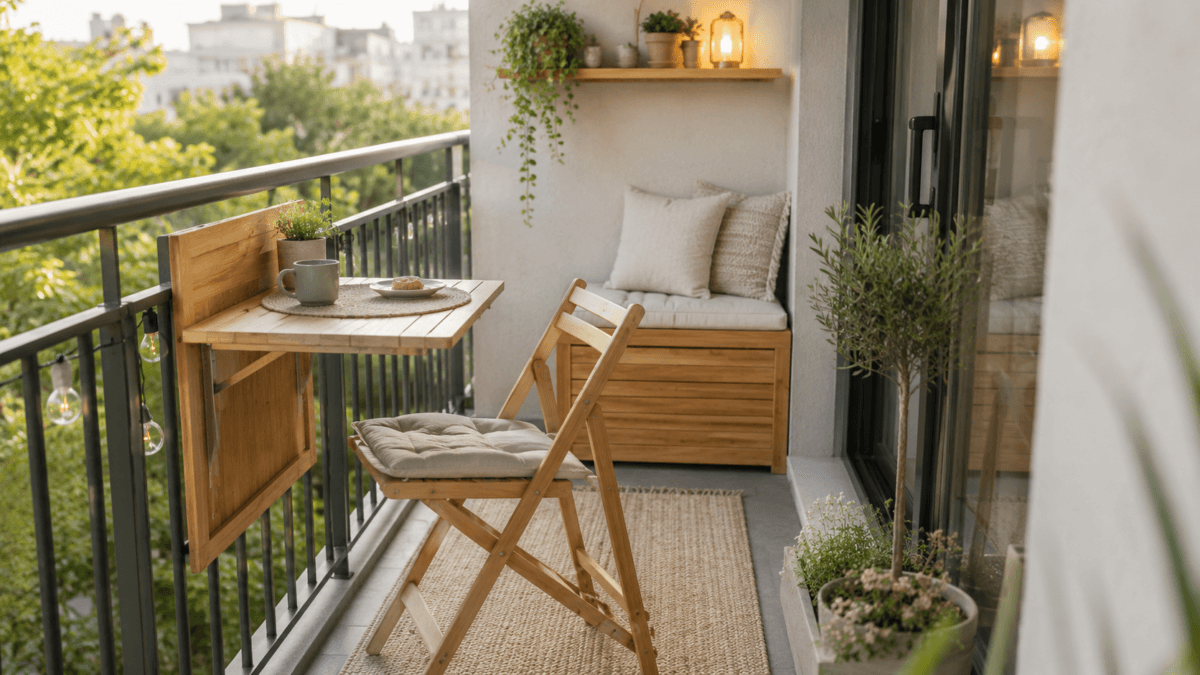 Muebles para un balcón pequeño