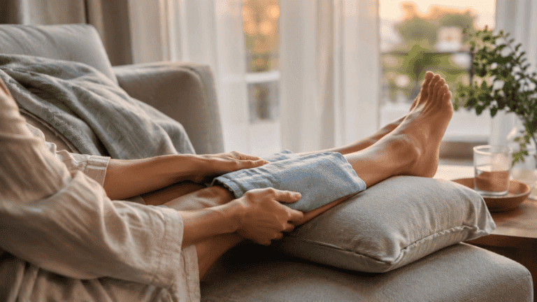 Pantorrillas y tobillos cansados por el calor: pausa fresca de 10 minutos para aliviar la sensación