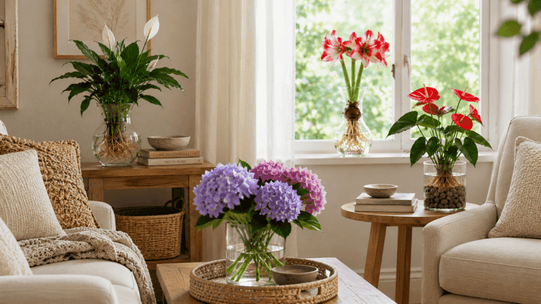 7 plantas que florecen en agua con poco mantenimiento