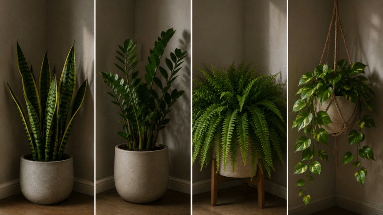 4 plantas para poner en un rincón con poca luz: opciones reales más allá del “todo vale”