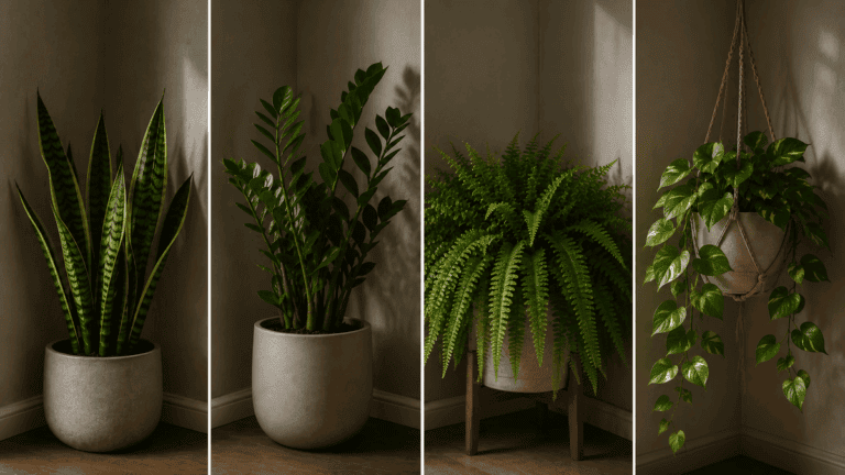 4 plantas para poner en un rincón con poca luz: opciones reales más allá del “todo vale”