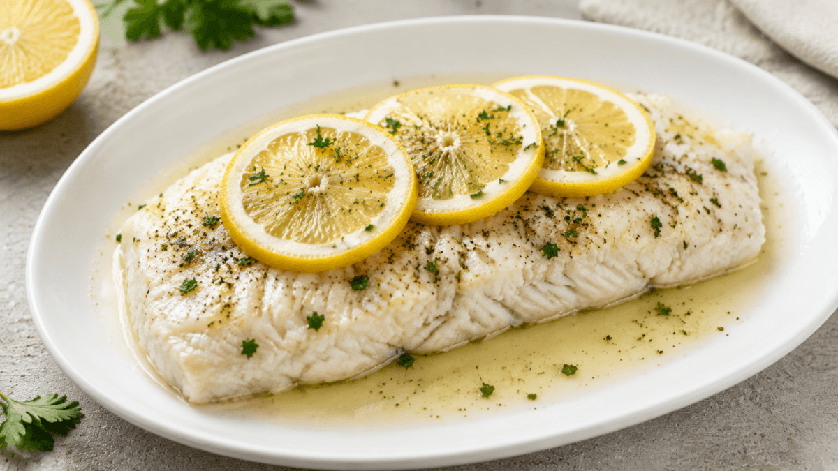Pescado al vapor con limón