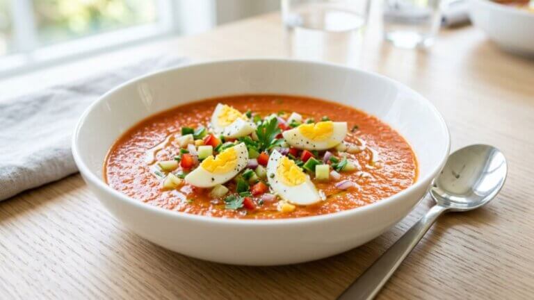 Cena con gazpacho: 4 acompañamientos fáciles para no quedarte con hambre después