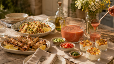 3 recetas para una cena de verano con amigos sin pasar la noche cocinando