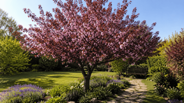 Ciruelo ornamental: el árbol de hojas moradas y flores rosadas para tu jardín soleado