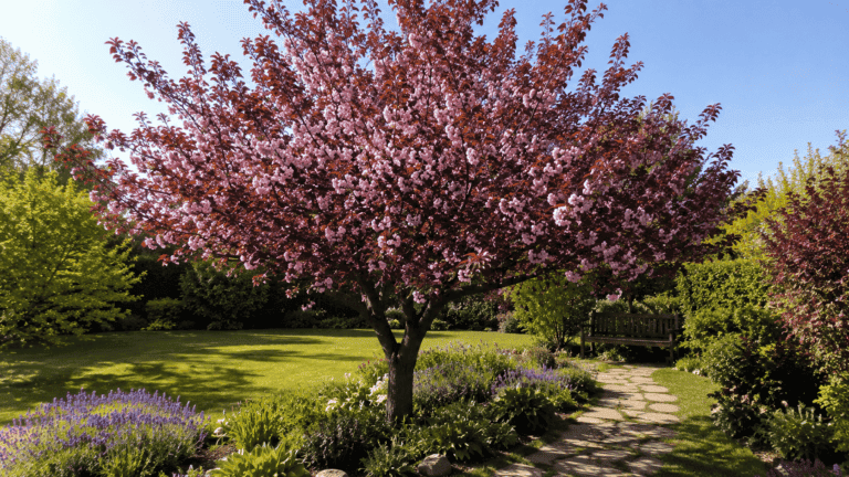 Ciruelo ornamental: el árbol de hojas moradas y flores rosadas para tu jardín soleado