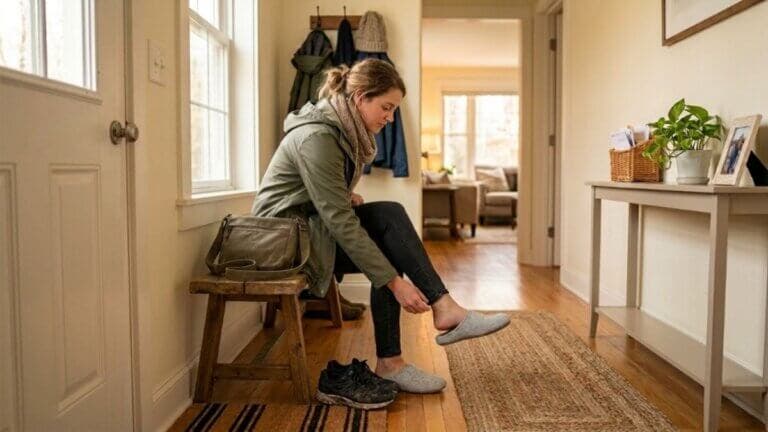 Zapatillas de casa a la vista y otros consejos para bajar el ritmo al llegar